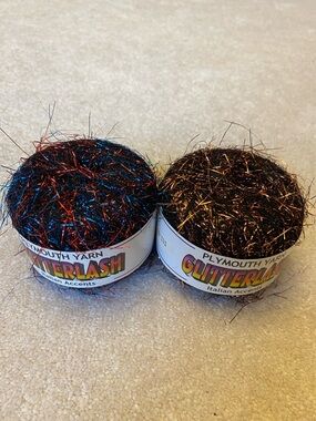 2 Balls Plymouth Glitterlash Eyelash Yarns Color #5 & #6